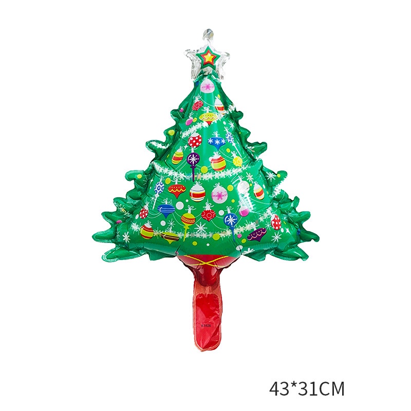 Bong bóng tráng nhôm 16 inch tùy chọn kiểu dáng trang trí cây thông tiệc giáng sinh
