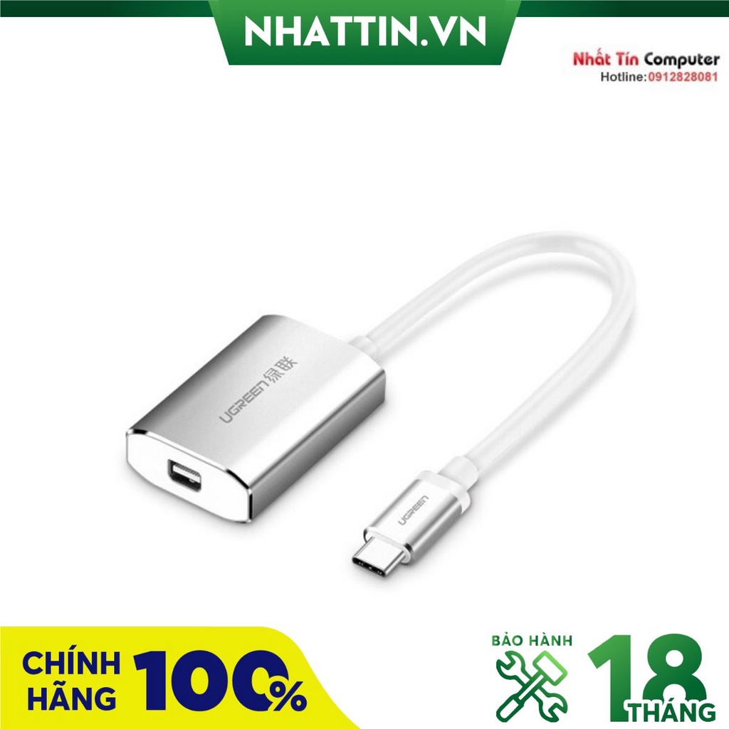 Cáp chuyển đổi USB type C to Mini Displayport hỗ trợ 4Kx2K full HD chính hãng Ugreen 40867