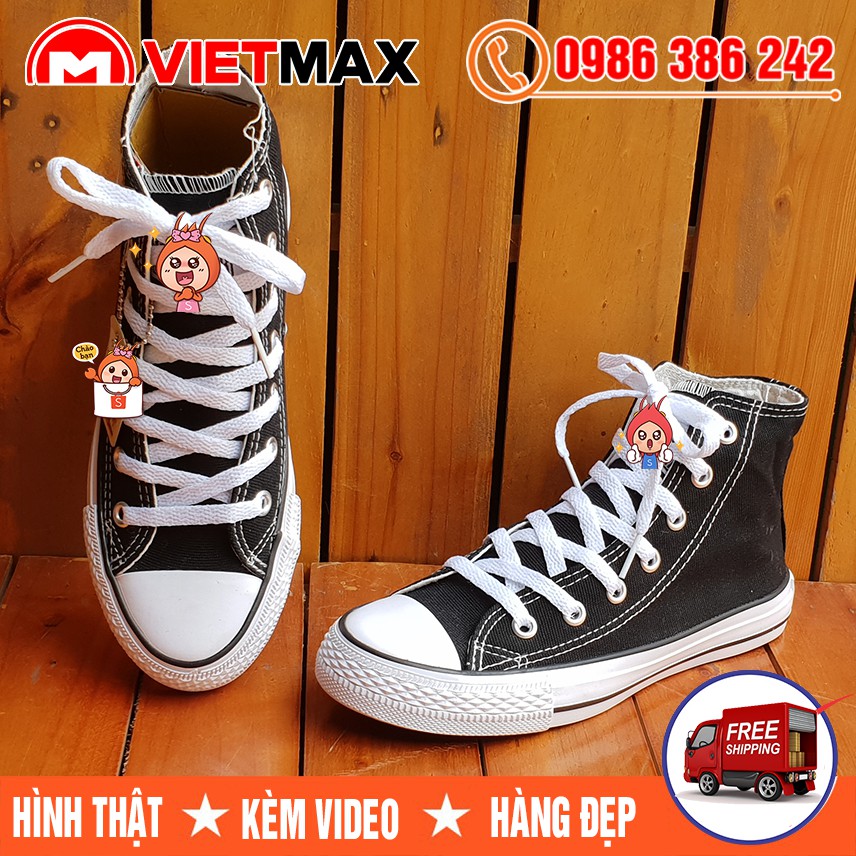 [FREE SHIP 50K] Giày Thể Thao CV Classic Đen Trắng Cổ Cao Thời Trang