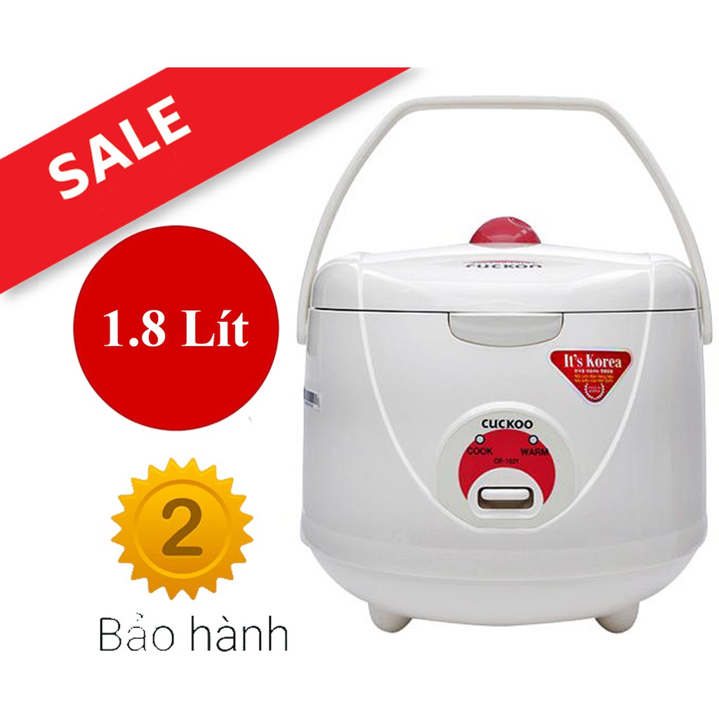 Nồi cơm điện Cuckoo CR-1021 Hàn Quốc, Nồi cơ, 1.8L, Nấu nhanh