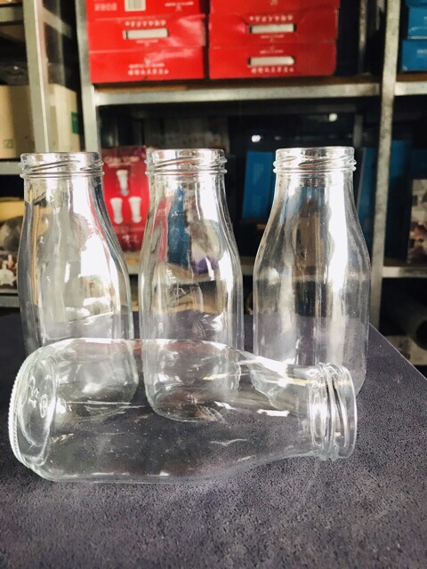 CHAI THUỶ TINH ĐỰNG SỮA 300ml NẮP THIẾC