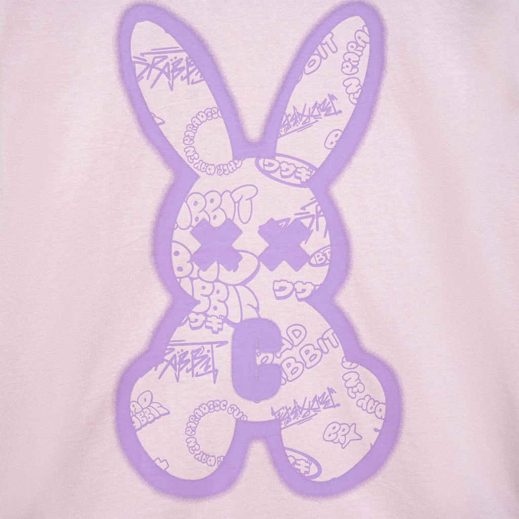 Áo Thun Unisex Bad Rabbit PURPLE SPRAY RABBIT 100% Cotton - Local Brand Chính Hãng