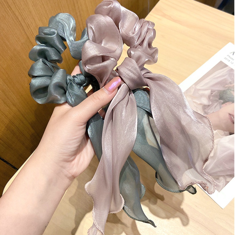 Dây Cột Tóc Ruy Băng Co Giãn Màu Trơn Thắt Nơ Xinh Xắn Thời Trang Cho Nữ dreamdiary