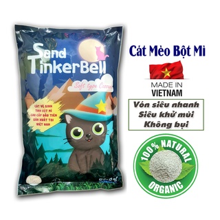 Cát Mèo Bột Mì TinkerBell siêu vón - Cát vệ sinh mèo hữu cơ VN