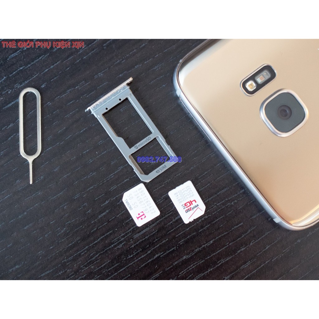 Khay 2 Sim Galaxy S7 | Galaxy S7 Edge chính hãng Samsung + Tặng cây chọc Sim chính hãng Samsung