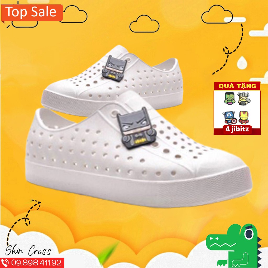 giày nativeFREESHIPgiày native họa tiết trắng full DEPCROSSHBNS21 tặng kèm thêm 2 sticker native