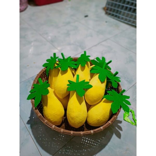 QUẢ ĐU ĐỦ VẢI NHUNG NHỒI BÔNG KÍCH THƯỚC TO NHƯ THẬT