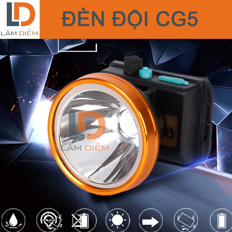 ĐÈN PIN ĐỘI ĐẦU PIN SẠC LED SIÊU SÁNG CHÓA 80MM A5