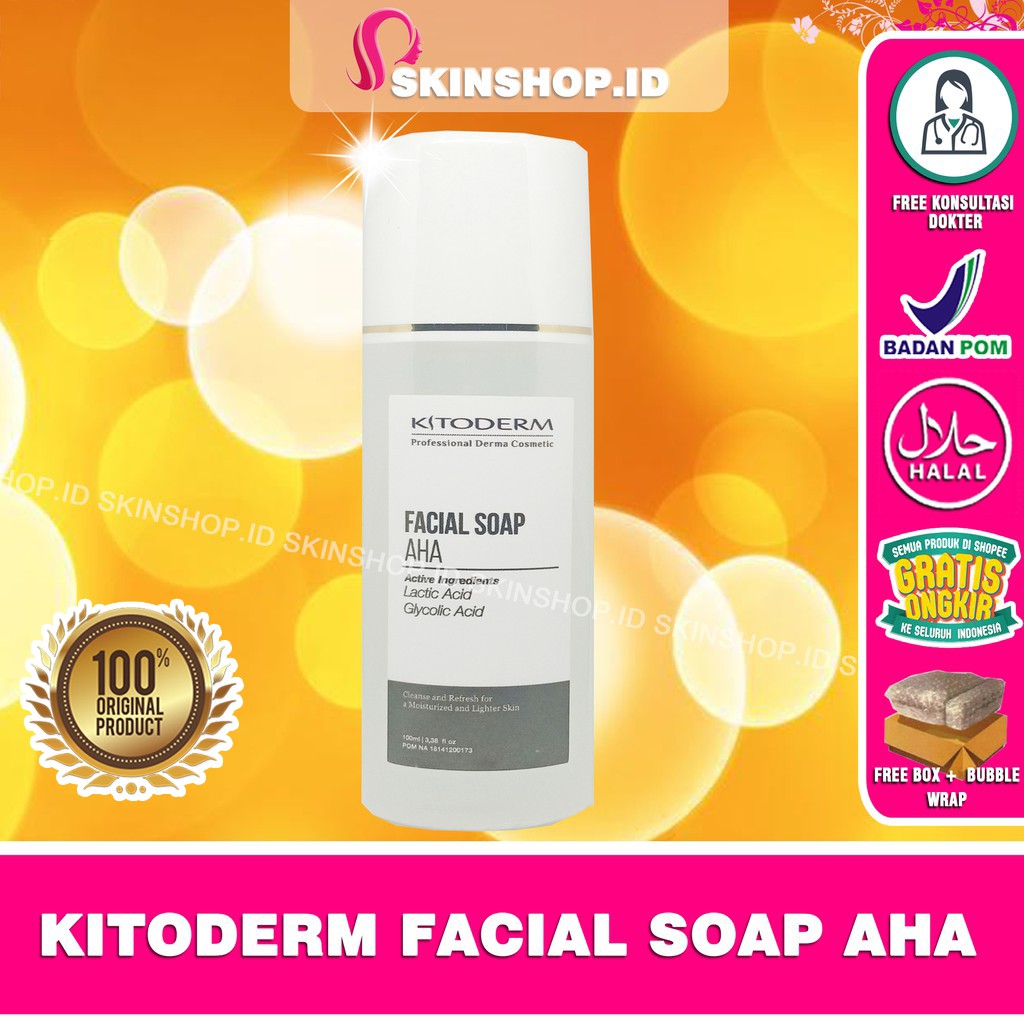 (hàng Mới Về) Xà Phòng Rửa Mặt Kitoderm Aha 100ml Nguyên Chất / Bpom