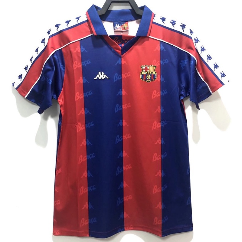 Áo Thun Đá Banh Tay Ngắn 92/95 Barcelona Phong Cách retro