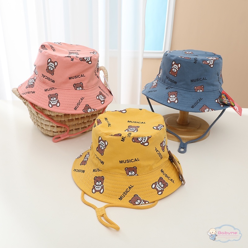 Mũ Bucket Thoáng Khí In Họa Tiết Hoạt Hình Thời Trang Mùa Hè Cho Bé