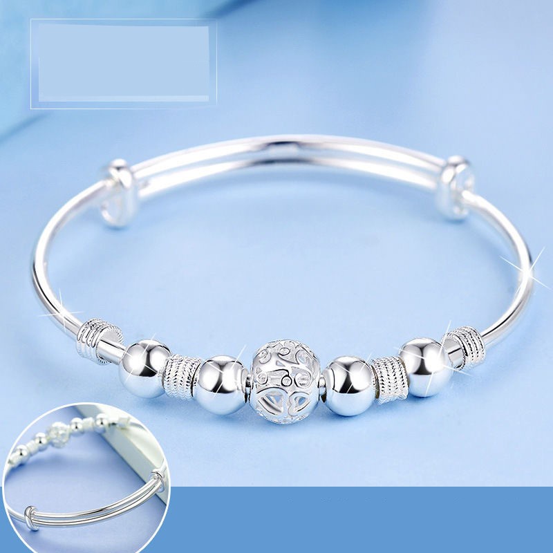 1 Vòng Tay Bạc May Mắn Sang Trọng Cho Nữ