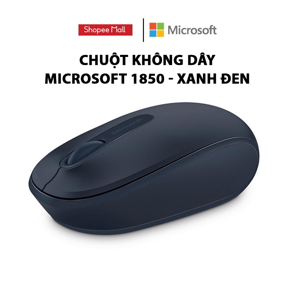 Chuột không dây Microsoft 1850 Xanh đen