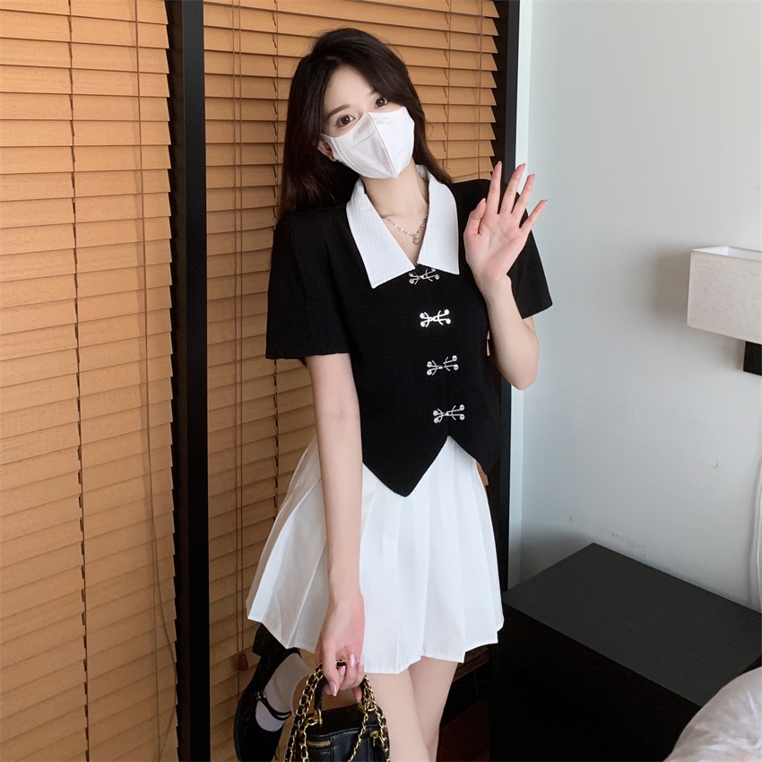 Áo Sơ Mi Ngắn Tay Đính Nút Thời Trang Dành Cho Nữ