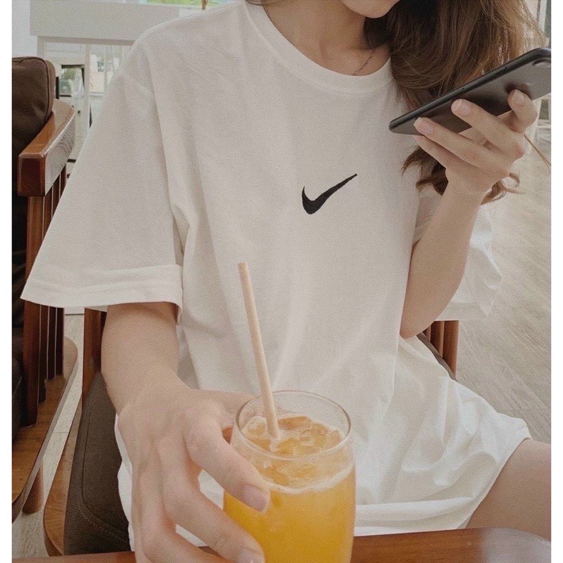 Áo thun LOGO Unisex tay lỡ phom rộng , Áo phông Oversize nam nữ