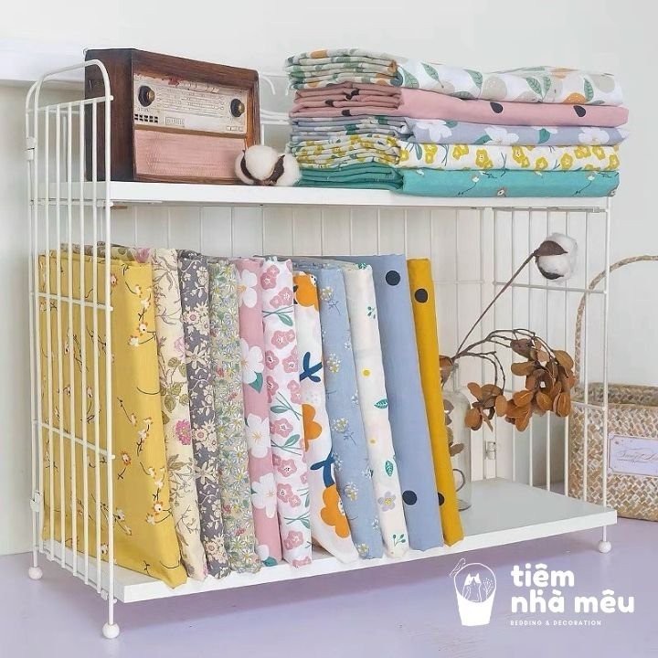 Bộ Ga Gối Cotton Living Hoa✨ m6/m8/2m - Nhiều Mẫu Tiệm Nhà Mêu✨Set 3 Món Ga + 2 Vỏ Gối Cotton 100% Giải Nhiệt Mùa Hè