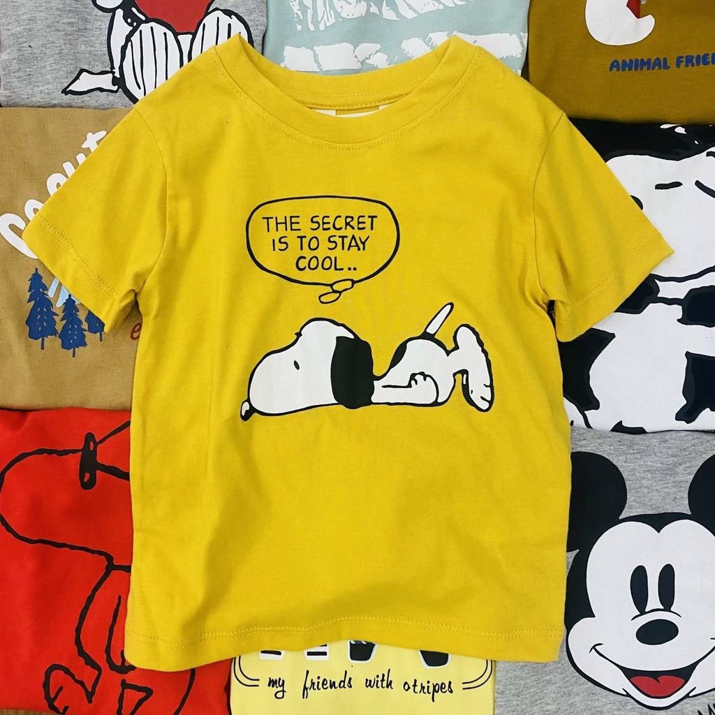 Áo phông bé trai xuất dư thun cotton/ Áo thun bé trai cộc tay 1 tuổi đến 5 tuổi - ATM - Bebefamilyshop