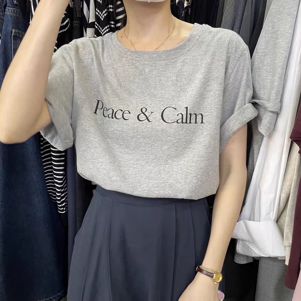 TEE chữ Peace and Calm 2402 Vegetable