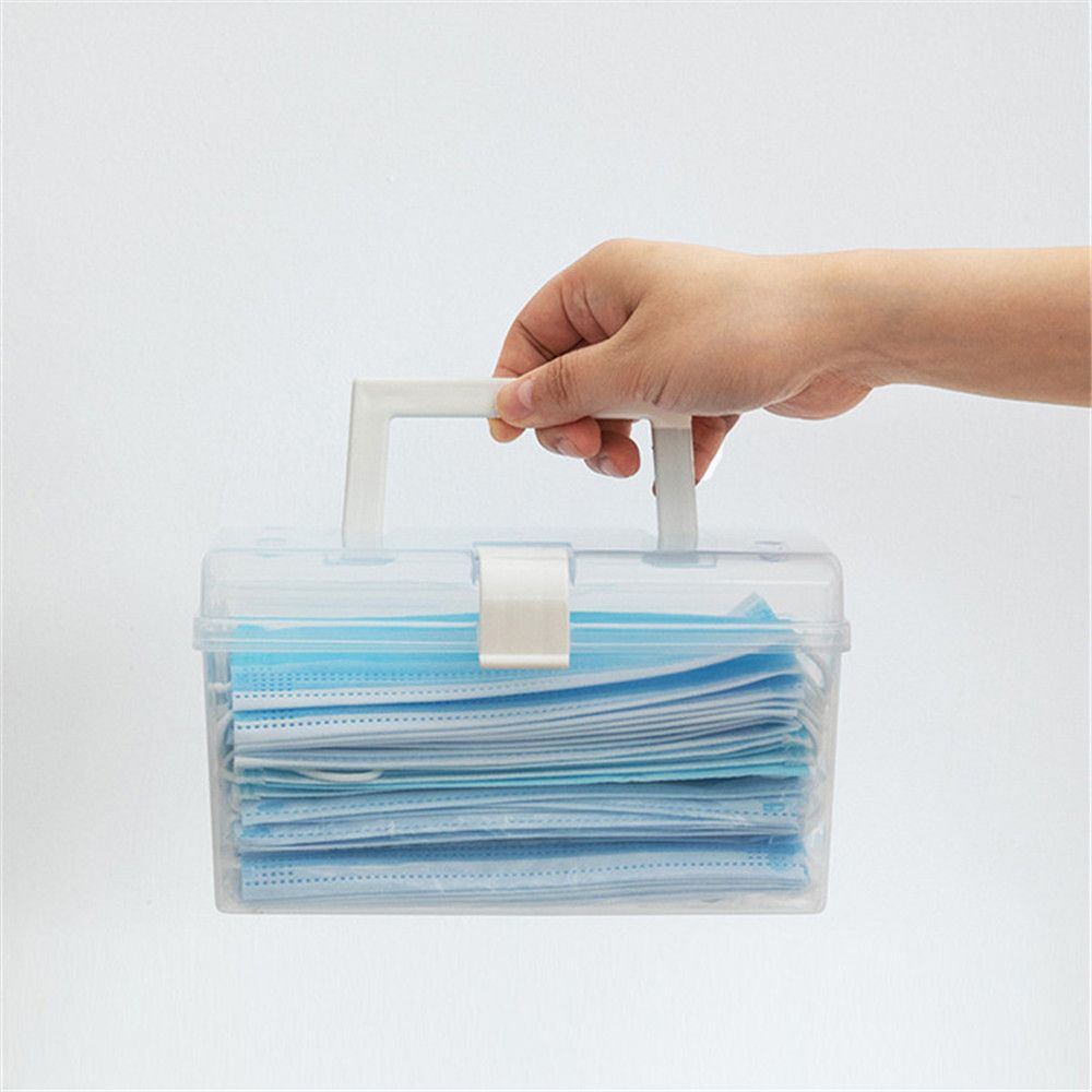 Hộp Đựng Dụng Cụ Sơ Cứu Trong Suốt Đa Năng Chống Bụi Có Nắp Đậy