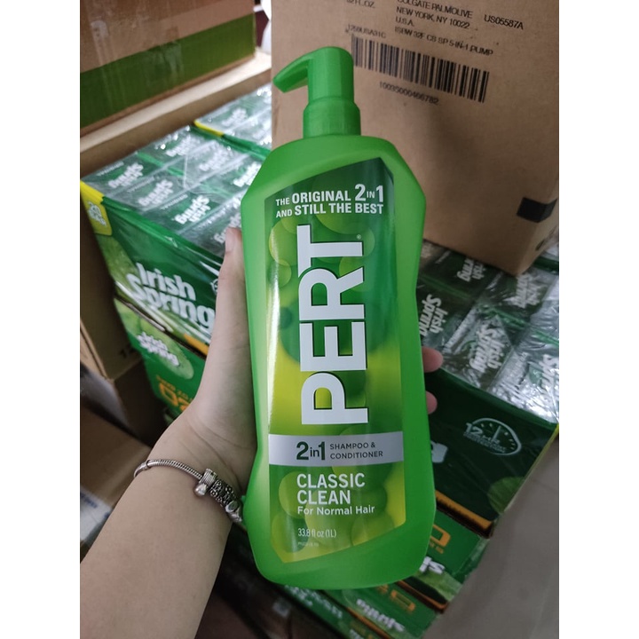 Sữa tắm gội nam PERT 2 TRONG 1 của Mỹ (1000ml)