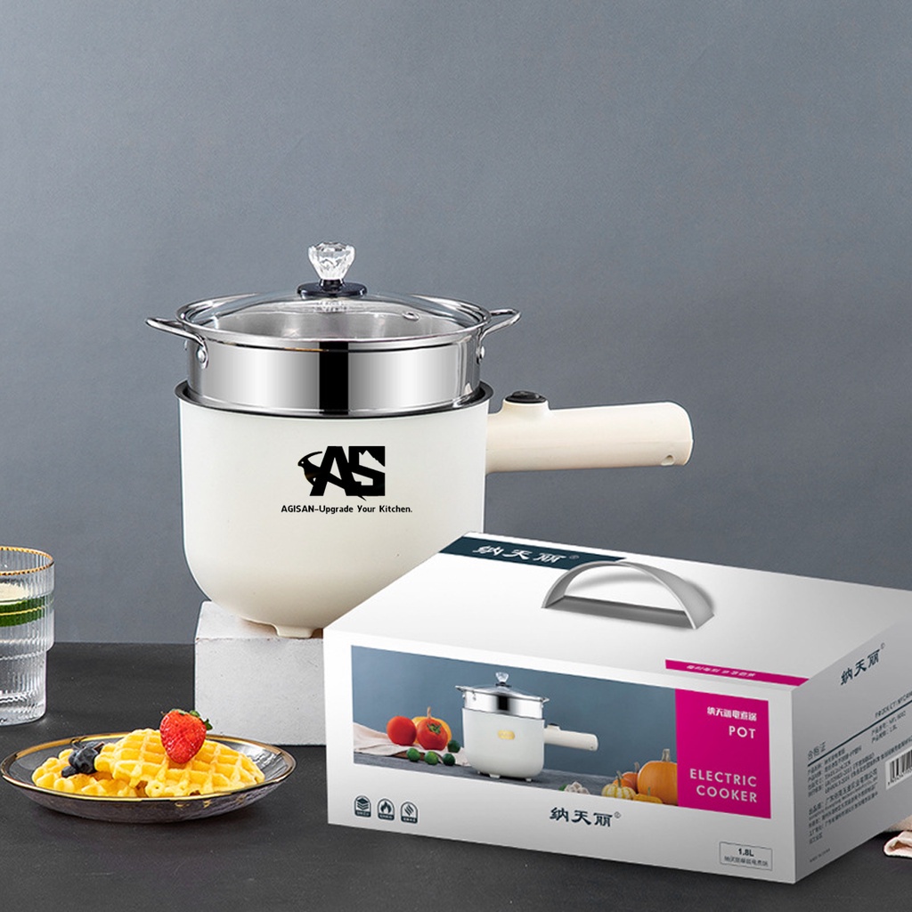 Bếp Lẩu Điện Mini Dung Tích 1.8 Lít Công Suất 600W Tiện Lợi Có Tay Cầm NL11