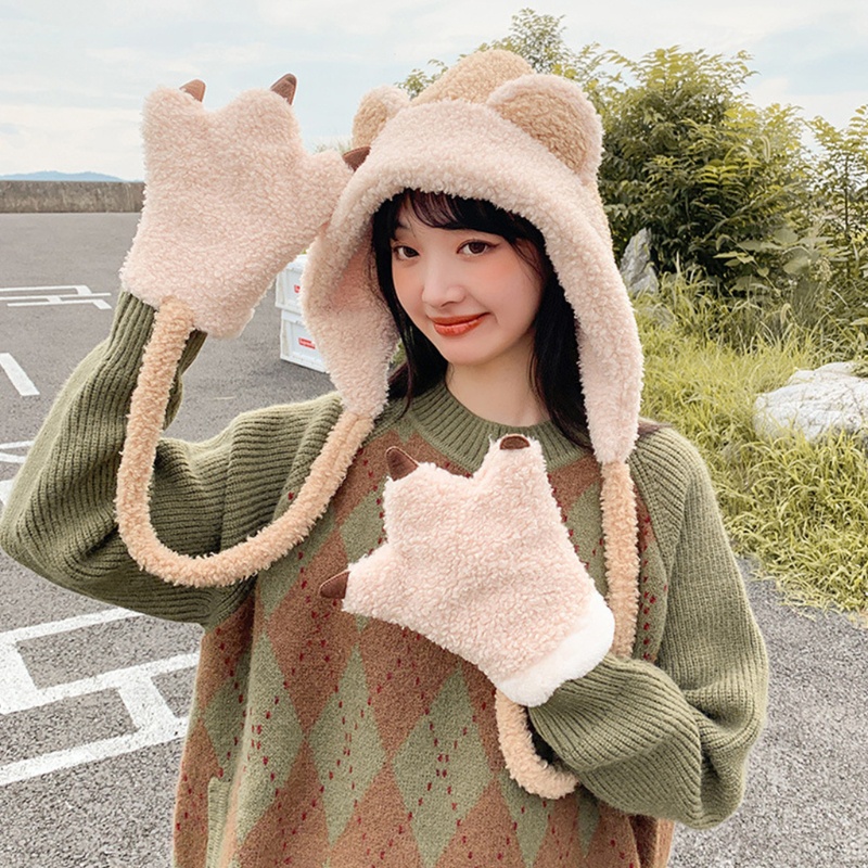 Mũ Len Cừu Dày Dặn Giữ Ấm Mùa Đông In Hình One Piece