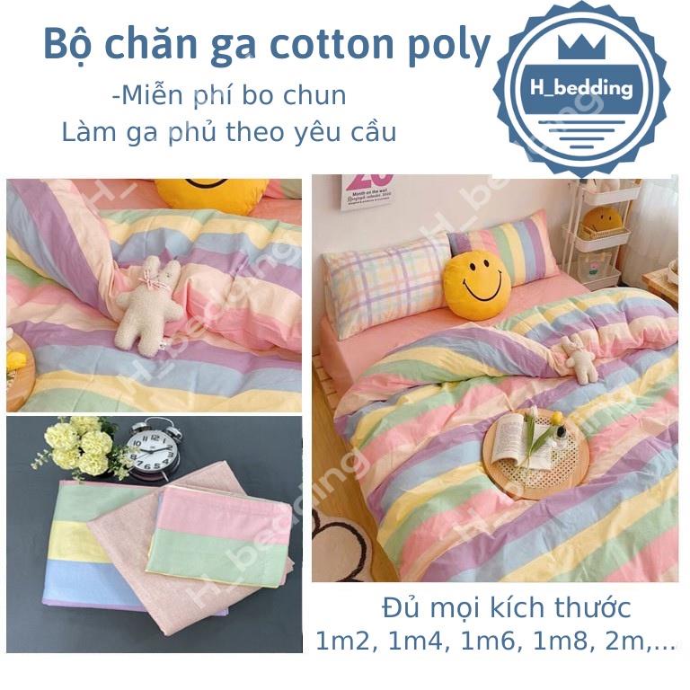 Bộ chăn ga gối cotton poly họa tiết cute,Bộ drap giường hàn quốc nhập kẩu | BigBuy360 - bigbuy360.vn