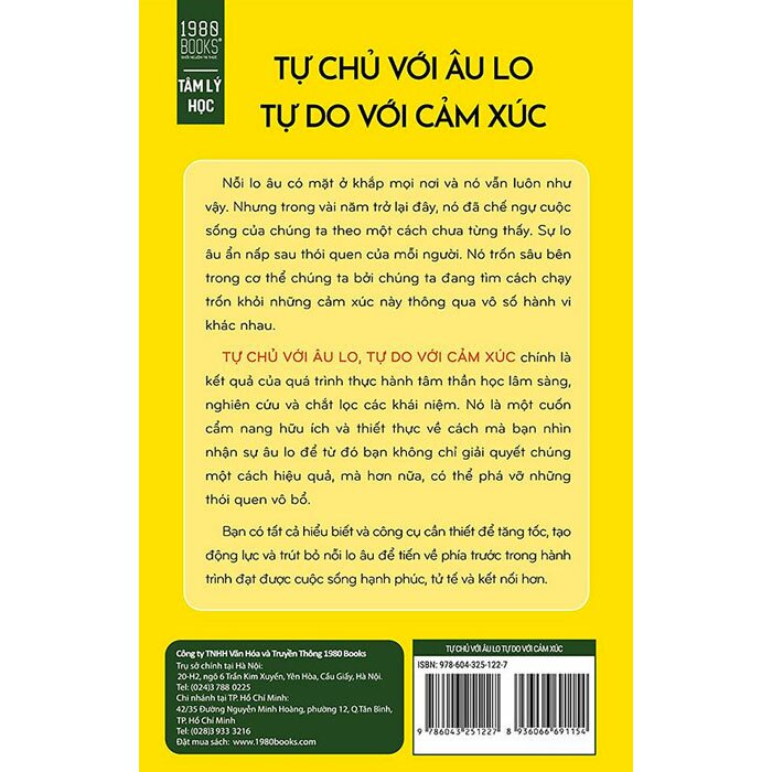 Sách - Tự Chủ Với Âu Lo - Tự Do Với Cảm Xúc
