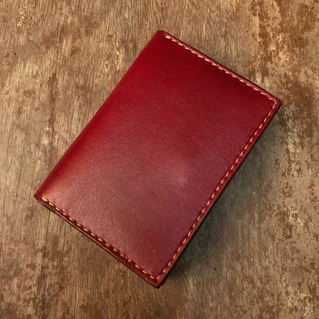 Ví nữ Mini màu Đỏ đô - Ví da handmade thủ công - Da thật nhập khẩu