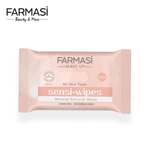 [Date 08/2022]Khăn Ướt Tẩy Trang pH 6.0 Sensi-Wipes Farmasi Make Up Sensi-Wipes Make Up Remover Wipes 20PCS (1829SEN01)