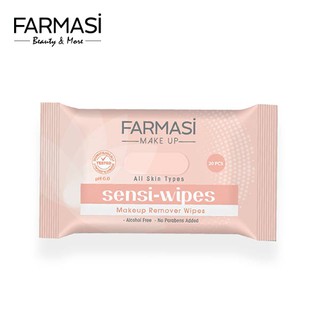 Khăn Ướt Tẩy Trang pH 6.0 Sensi-Wipes Farmasi Make Up Sensi-Wipes Make Up Remover Wipes 20PCS (1829SEN01)