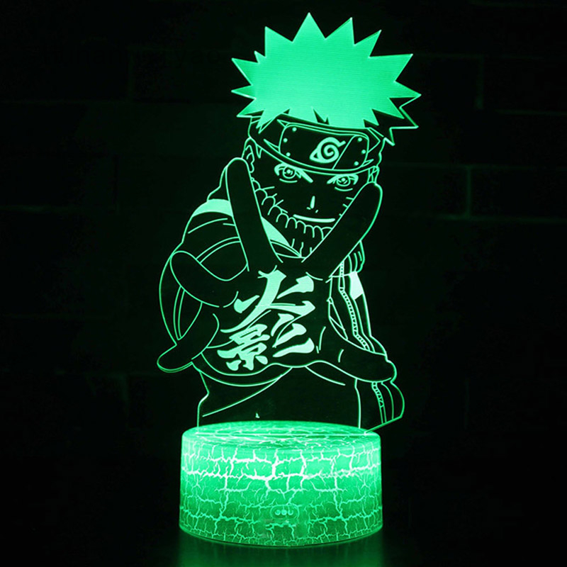 Đèn Ngủ Để Bàn Hình Naruto Uzumaki Sasuke 3d Độc Đáo