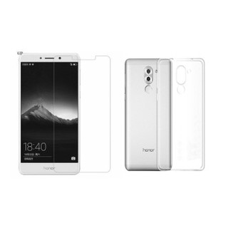 Bộ Ốp lưng Silicon Huawei Gr5 2017 / Honor 6X + Kính cường lực 2.5D ( trắng trong)