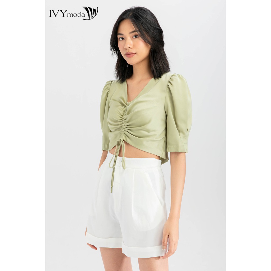 Quần sooc nữ ống suông thiết kế IVY moda MS 20B8592