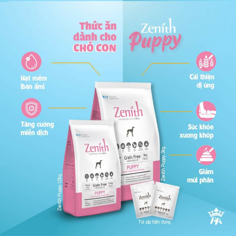 Hạt mềm Zenith cho chó nhỏ và chó trưởng thành Gói 1.2kg