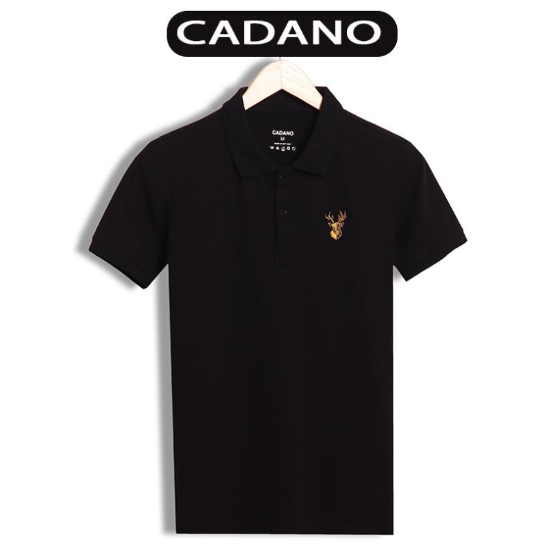 Áo thun polo nam CADANO, áo phông có cổ thêu, chất liệu cotton cá sấu CAD001 ⚡