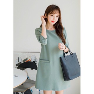 Đầm váy freesize mint 2 túi