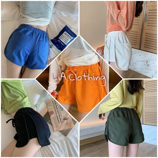 Quần đùi nữ xẻ viền tà - lia.clothing - quần short nữ trơn xẻ tà 6 màu basic