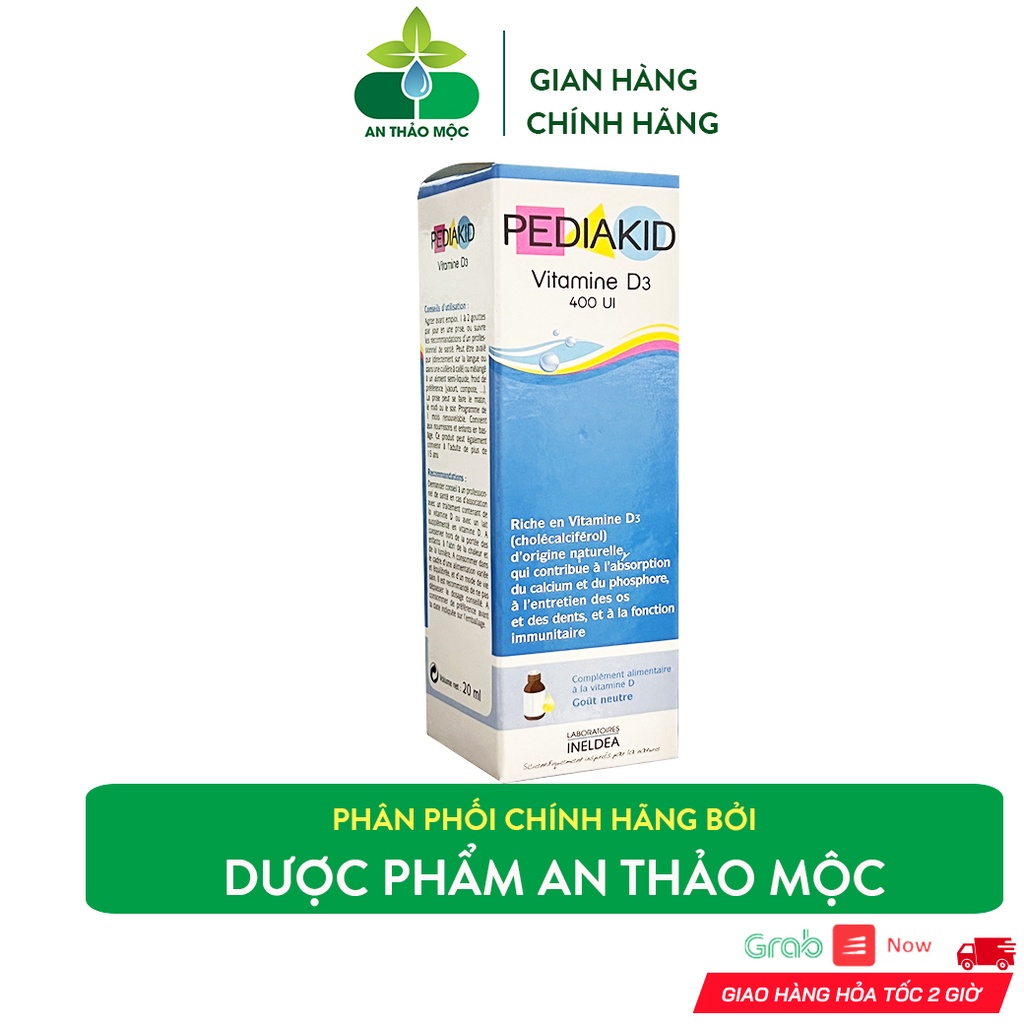 Bổ Sung Vitamin D3 Pediakid Cho Trẻ Từ Sơ Sinh Giúp Hấp Thu Calci Tối Đa.Lọ 20ml