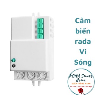 Công tắc cảm ứng vi sóng RS02D, cảm biến rada chính hãng siêu nhạy