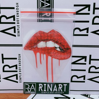 Decal ủi môi đỏ cá tính | Logo Sticker Patch in áo ủi trực tiếp lên vải  Decal in áo ủi trực tiếp lên vải