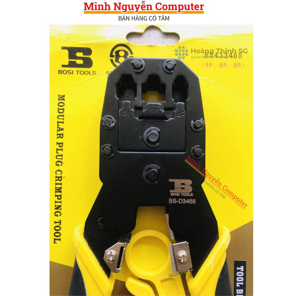 Kìm bấm Mạng đa năng Bosi cực bền, Kiềm bấm đầu RJ45 hàng loại tốt - Minh Nguyễn Computer