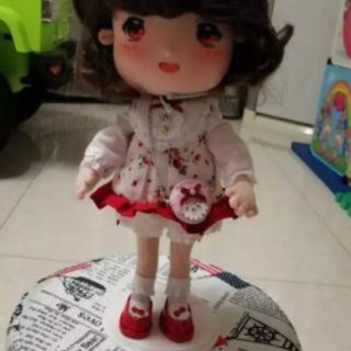 Búp bê vải cao cấp cô bé tóc xoăn