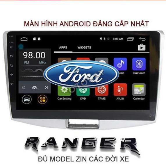 Màn hình Android 10 inch cắm sim 4G cho Ford Ranger có Canbus hiển thị thông tin .