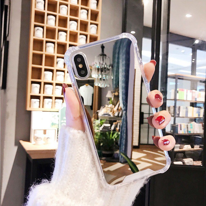Ốp điện thoại tráng gương silicon cho iPhone 6 7 8 plus XR XS max 11 pro