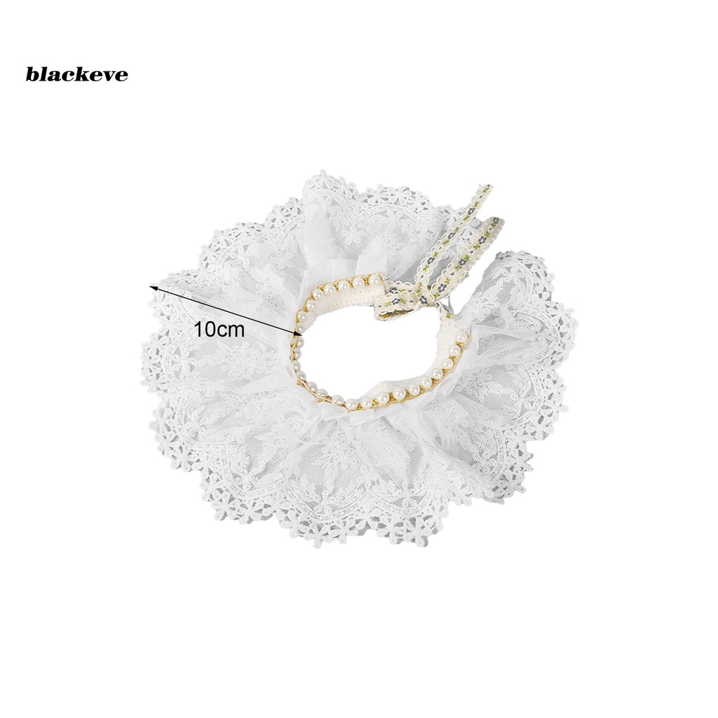 Vòng cổ cotton lưới phối ren làm phụ kiện chụp ảnh đáng yêu dành cho mèo cưng