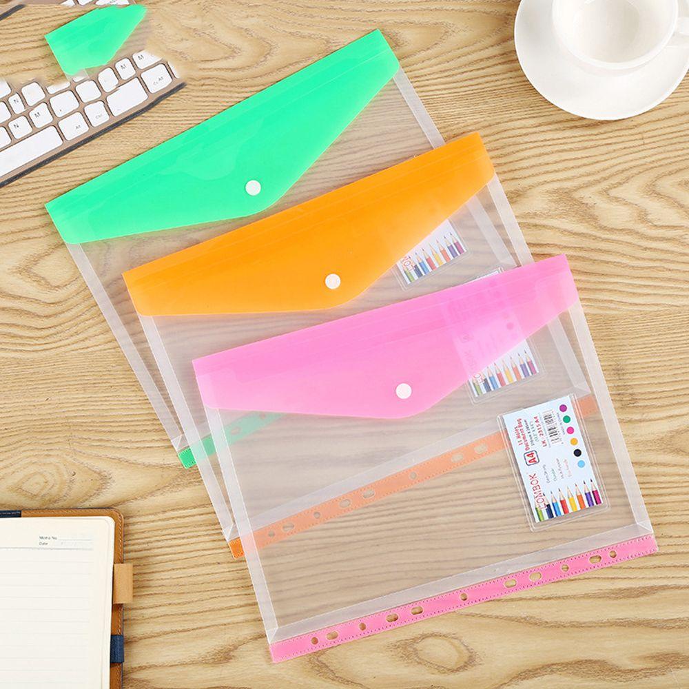 Túi Đựng Tài Liệu Khổ A4 Trong Suốt Có Khóa Kéo Tiện Dụng Giá Đỡ