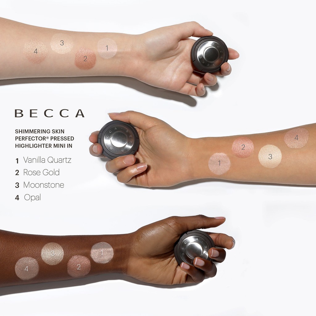 Phấn bắt sáng Becca Shimmering Skin Perfector màu Vanilla Quartz mini (nguyên)