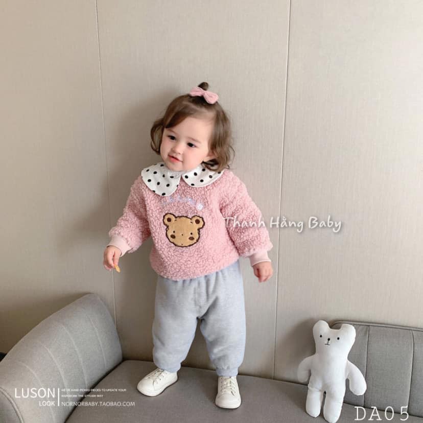 [Lequyen] Quần Nỉ Lót Lông Siêu Ấm Cho Bé Cưng Thanh Hằng Baby Từ 7 - 17 Kg