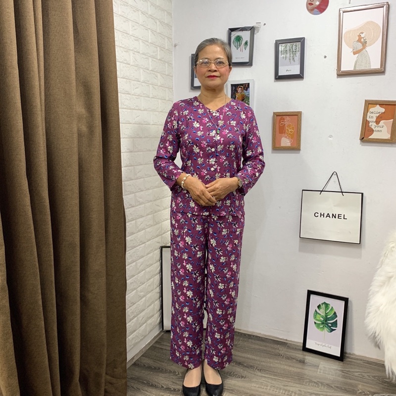 💥 Bộ Lanh Dài Tay Trung Niên Cài Khuy Nút Cho Bà Cho Mẹ💥 Lanh Việt Thắng💥Vải Tole tone mát lạnh💥Shop Honniehouse